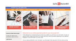 Desktop Screenshot of gotomydoctorbill.com