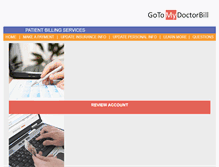 Tablet Screenshot of gotomydoctorbill.com